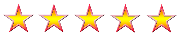 Positive Kundenbewertung mit 5 Sternen, maximale Punktzahl